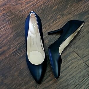 NINE WEST  confort dress hells size 9.5 black leather